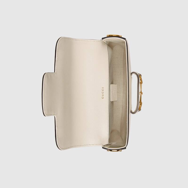 Gucci Horsebit 1955 Mini Shoulder Bag 658574 White